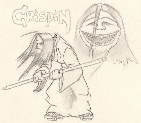 Crispin ready for combat!